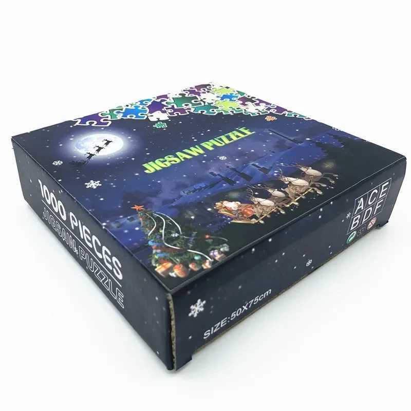 Puzzels van 1000 stukjes Vrolijke kerstcadeaus Grote puzzel voor volwassen kinderen Puzzelspel Educatief speelgoed ThuismuurschilderingL2403