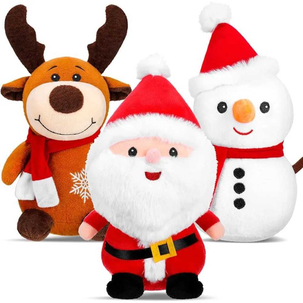 Poupées en peluche 23CM drôle noël père noël Elk bonhomme de neige jouets en peluche peluche Festival poupée cadeaux de noël pour enfants enfants filles DecorL2403