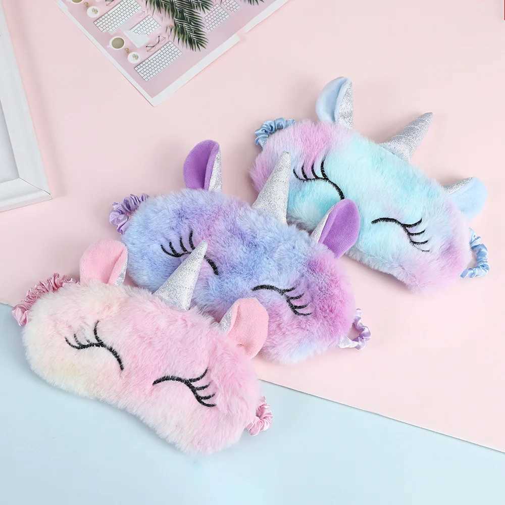 Sleep Masks Plush Anime Sleeping Eye Mask Cute Kids Sleep Mask Cartoon 3D Eye Cover Eye Blindfolds Travel Eye Band Shade Rest Eyepatch