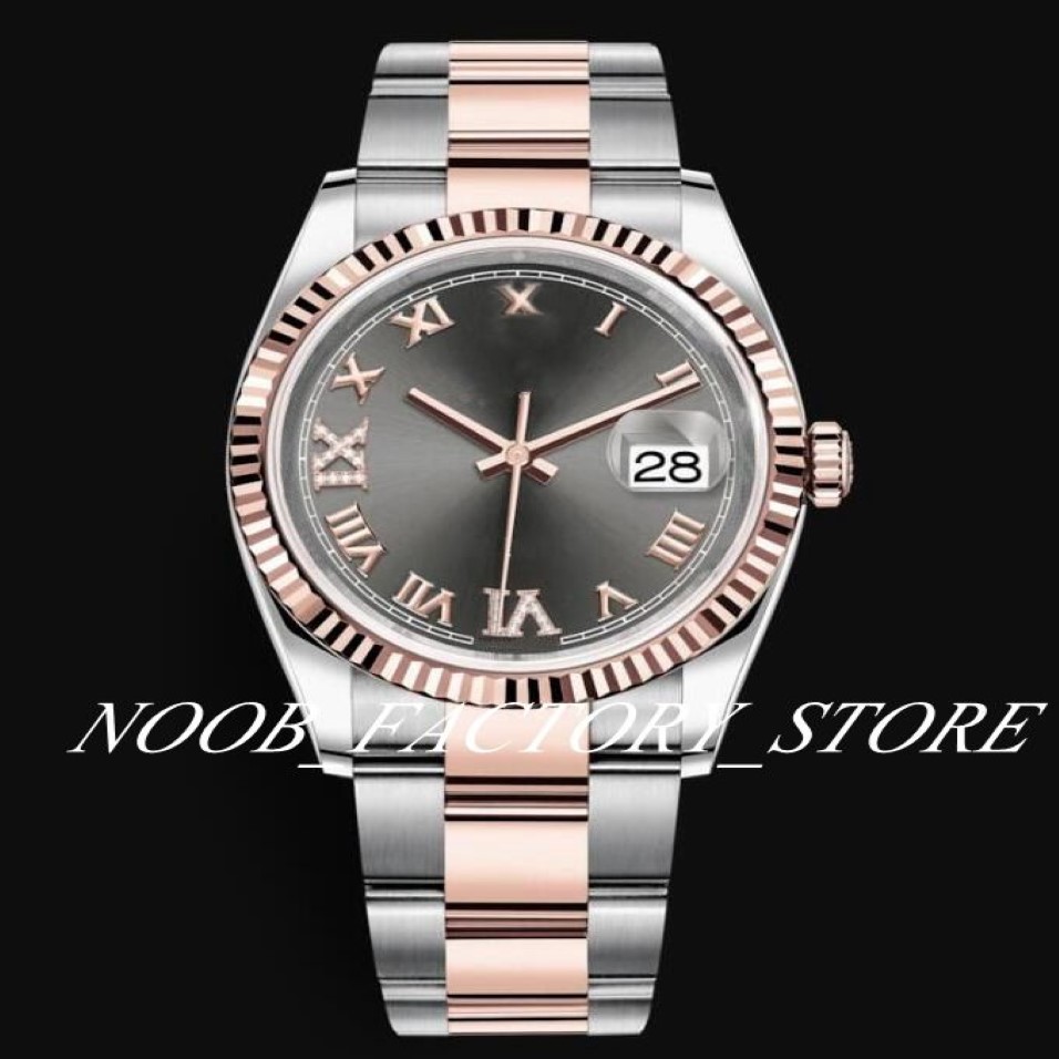 7 modèles de montre d'usine modèle date 36 mm bracelet en acier or rose bicolore 2813 calendrier de mouvement automatique montres cadeaux pour hommes originales 270G