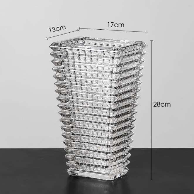 Tung och ljus kristallvasterrariumdekor transparent glasblommor Dekorativt blommorarrangemang