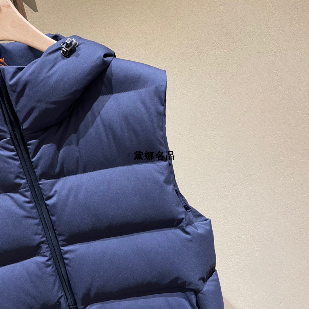 Gilet da uomo Autunno e Inverno loro Gilet in piumino con cappuccio in cashmere piana