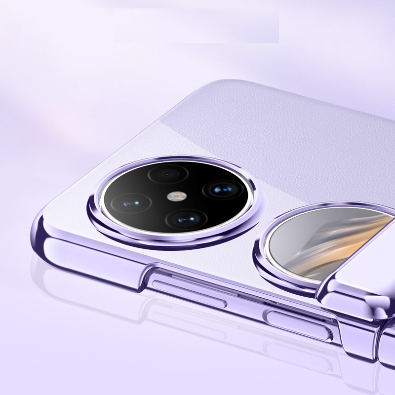 Прозрачный жесткий чехол для Huawei Pocket 2, складной невидимый защитный чехол с пружинным шарниром