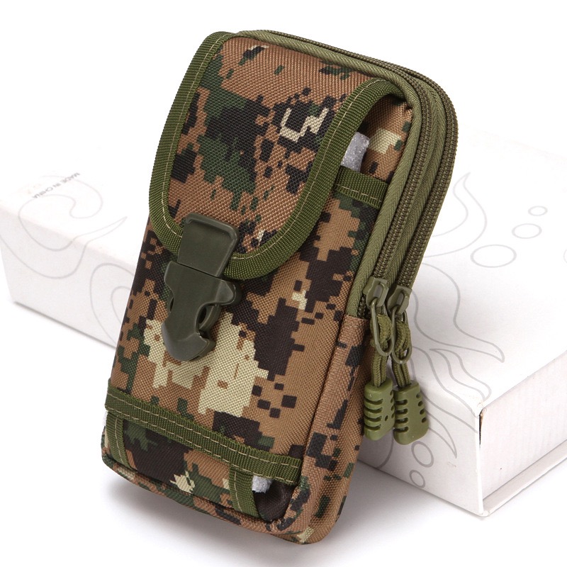 6.5 인치 옥스포드 엉덩이 가방 iPhone 15 14 13 Samsung S23 S23 Clip Holster Camouflage 군용 Camo Vetical Waist Belt Men Pouch 현금 휴대폰