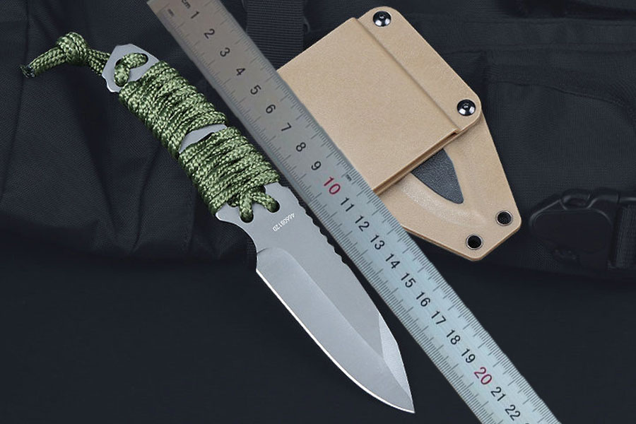 Sonderangebot A2289 Outdoor Gerade Messer 3Cr13Mov Titan Beschichtung Drop Point Klinge Full Tang Paracord Griff Feste Klinge Taktische Messer mit ABS Scheide