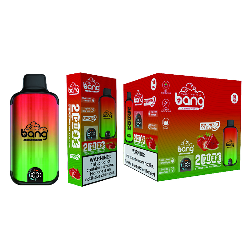Bang Smart Screen 20000 Puffs Cigarettes électroniques jetables Puff 20K Kit de boîte de vape Bobine à double maille vs Puff 18000 12000 Vaper rechargeable 0% 2% 3% 5%
