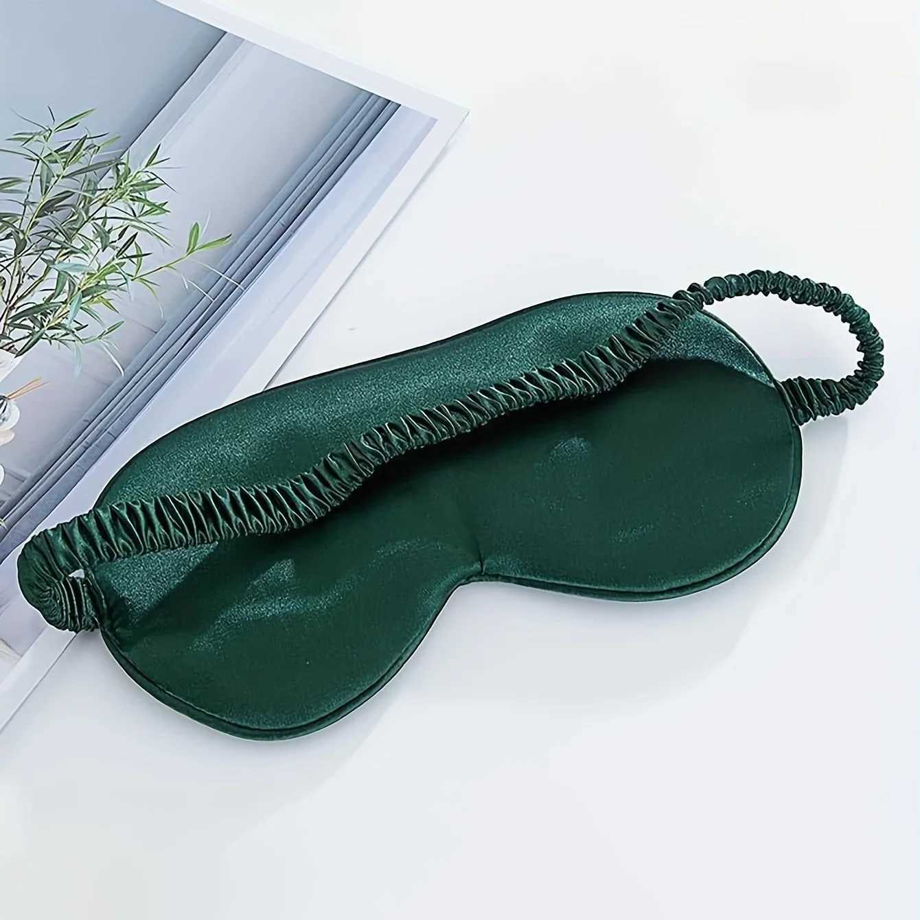 Slaapmaskers //-Dubbelzijdig Zijdeachtige Slapende Oogmasker Blinddoek Effen Draagbare Rest oogschaduw Cover Zachte pad