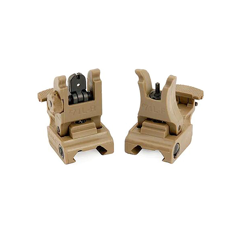 Tactical A.R.M.S. #71L Front and Rear Sight Set Rapid Transition Flip Sights Hunting AR15 M16 Fit Picatinny Rail