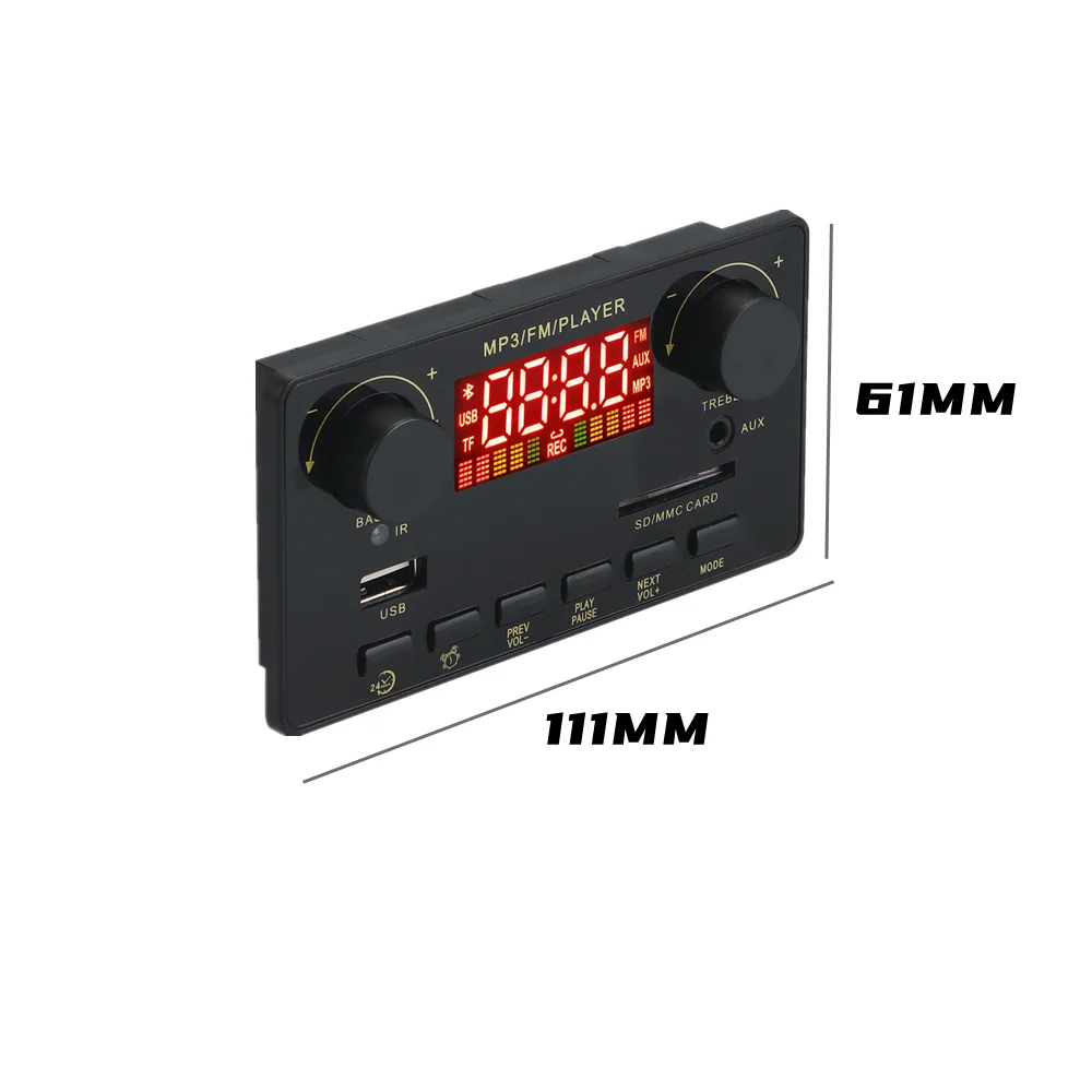 Joueurs DC 723V Bluetooth Decoder Board Lecteur MP3 2x40W Amplificateur Module d'enregistrement d'appel Support Poweroff Mémoire Réveil Fonction