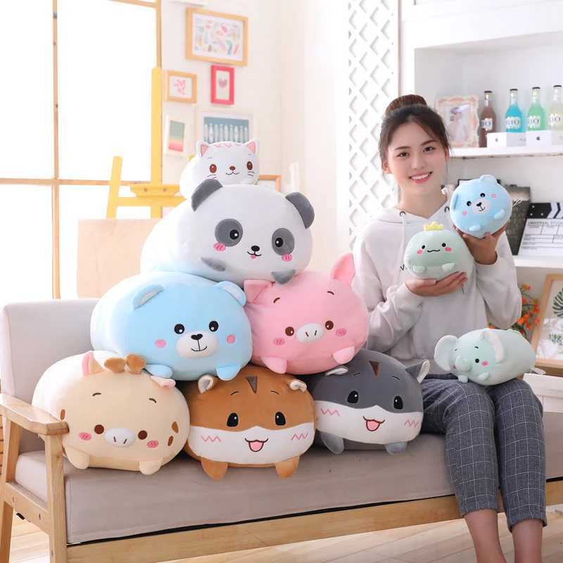 Plush Dolls 18-60CM Cartoon Soft Pillow Cushion Cute Animal Fat Dog Cat Totoro Penguin Pig Frog Stuffed Plush Toy for Children's GiftL231117