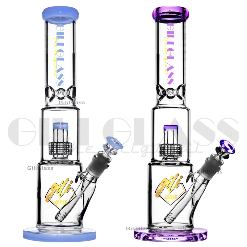 Beaker bong 15 polegadas 3 cores Bongos de água com tigela de vidro quartzo prego para acessórios de fumo de alta qualidade Pipe dab rig Pipes hookah