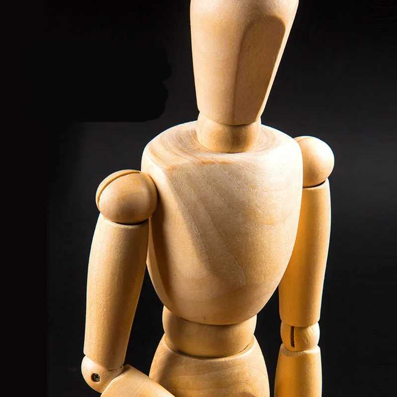 Transformação brinquedos robôs desenho esboço manequim modelo membros móveis de madeira mão corpo desenhar figuras de ação brinquedos decoração para casa modelos artísticos boneca articulada l2403