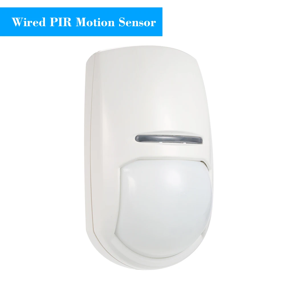 Detektor 2021 Nowy przewodowy czujnik PIR Motion Motion Dual Passive Infrared Detector dla domowego systemu alarmowego bezpieczeństwa włamywacza