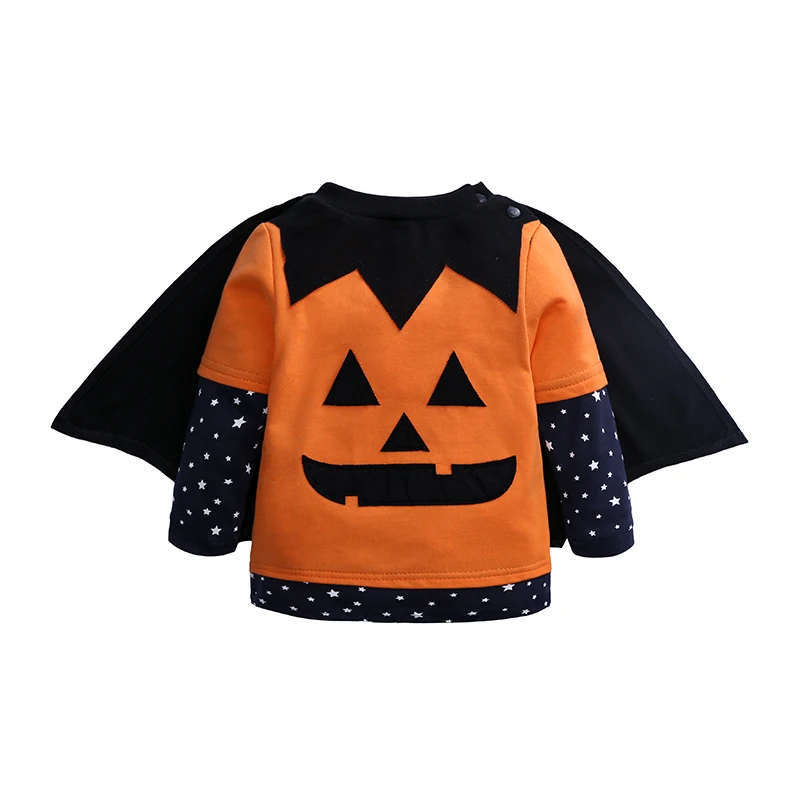 Sets 2022 Little Kids Boys Girls Costume Baby Clothes Sets Pumpkin Star Polka Dots Hat+Top+Pants+Cloak Infant Outfits Suit