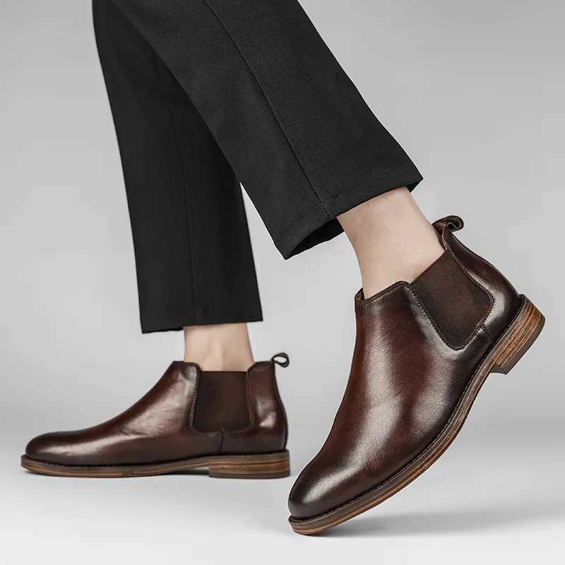 Bottes Chelsea bottes hommes en cuir véritable chaussures décontractées pour hommes bottes 2022 mode haute qualité Botas Masculinas Botas Hombre baskets