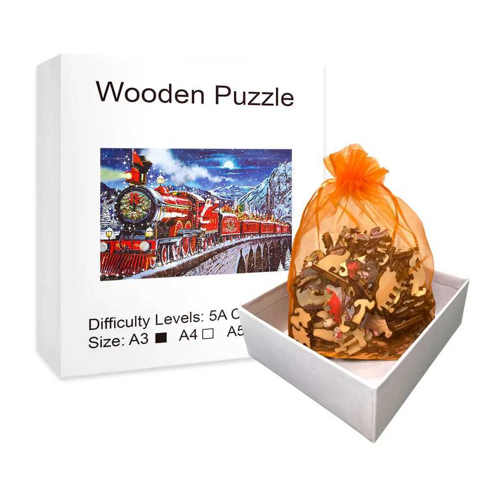 Puzzles Puzzles en bois pour adultes de 12 ans et plus, puzzles en bois en forme d'animaux uniques, cadeau parfait pour noël L2403