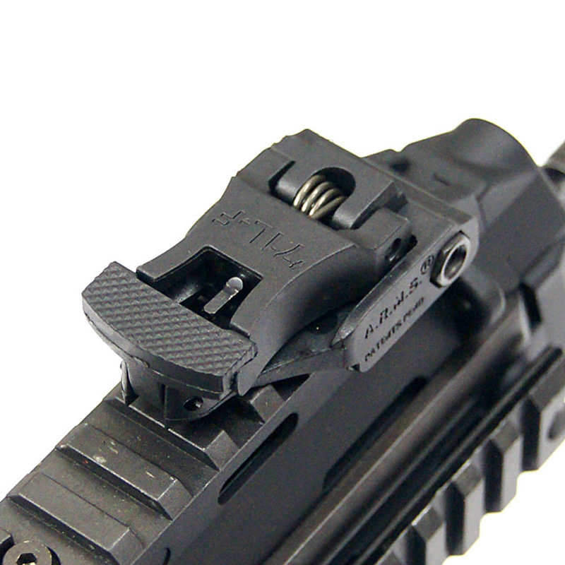 Tactical A.R.M.S. #71L Front and Rear Sight Set Rapid Transition Flip Sights Hunting AR15 M16 Fit Picatinny Rail