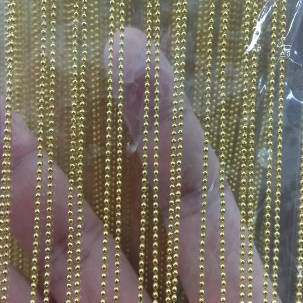 480 pièces collier de chaînes à billes plaquées or 45 cm 18 pouces 1 2 mm idéal pour les carreaux de Scrabble pendentif en verre bouchons de bouteilles et plus252i