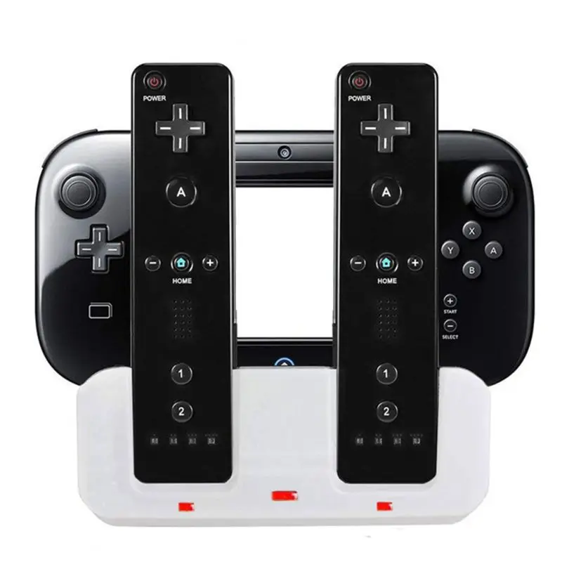 Laddare Ny Smart Charging Station Dock Stand Charger för Wii U GamePad Remote Controller
