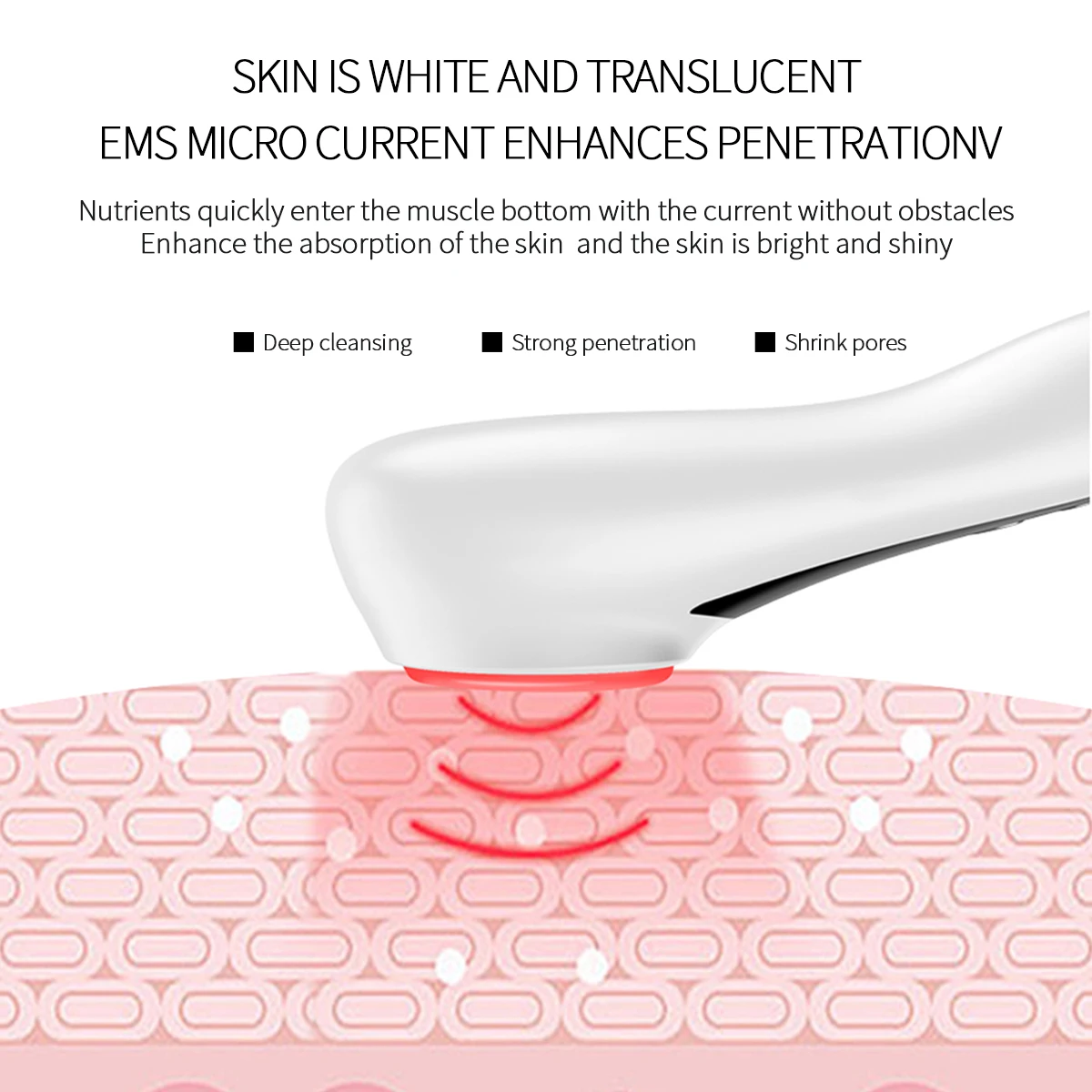 Analyzer Ems Led Radio Mesotherapie Huidverjonging Gezichtsmassage Elektroporatie Lifting Schoonheid Rimpel Anti-veroudering met ultrasone gel