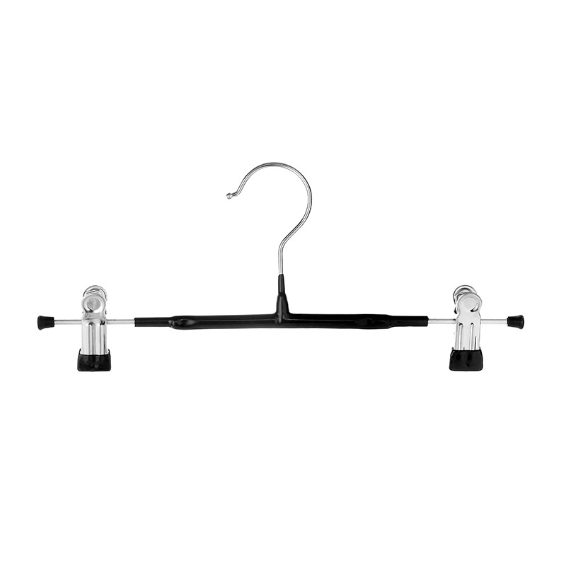 Metal Clothes Hangers White Black Clip Stand Hanger Pants Skirt Kid Adult Clothing Anti-skidding F202421