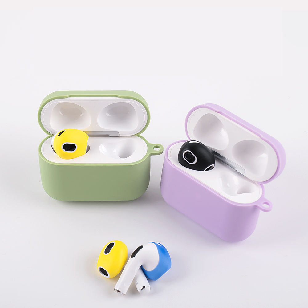 アンチスキームーブメントシンプルなシリコーン保護ヘッドフォン耳栓カバー耳電話ケースアップルエアポッドのソフトイヤーハット3エアポッド3 airpod3 