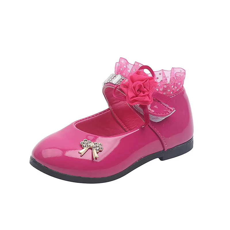 Zapatillas de deporte para niñas, zapatos para niños, fondo suave, diamantes de imitación, flores, zapatos de princesa, zapatos para niñas, zapatos individuales para niños 1 2 3 414