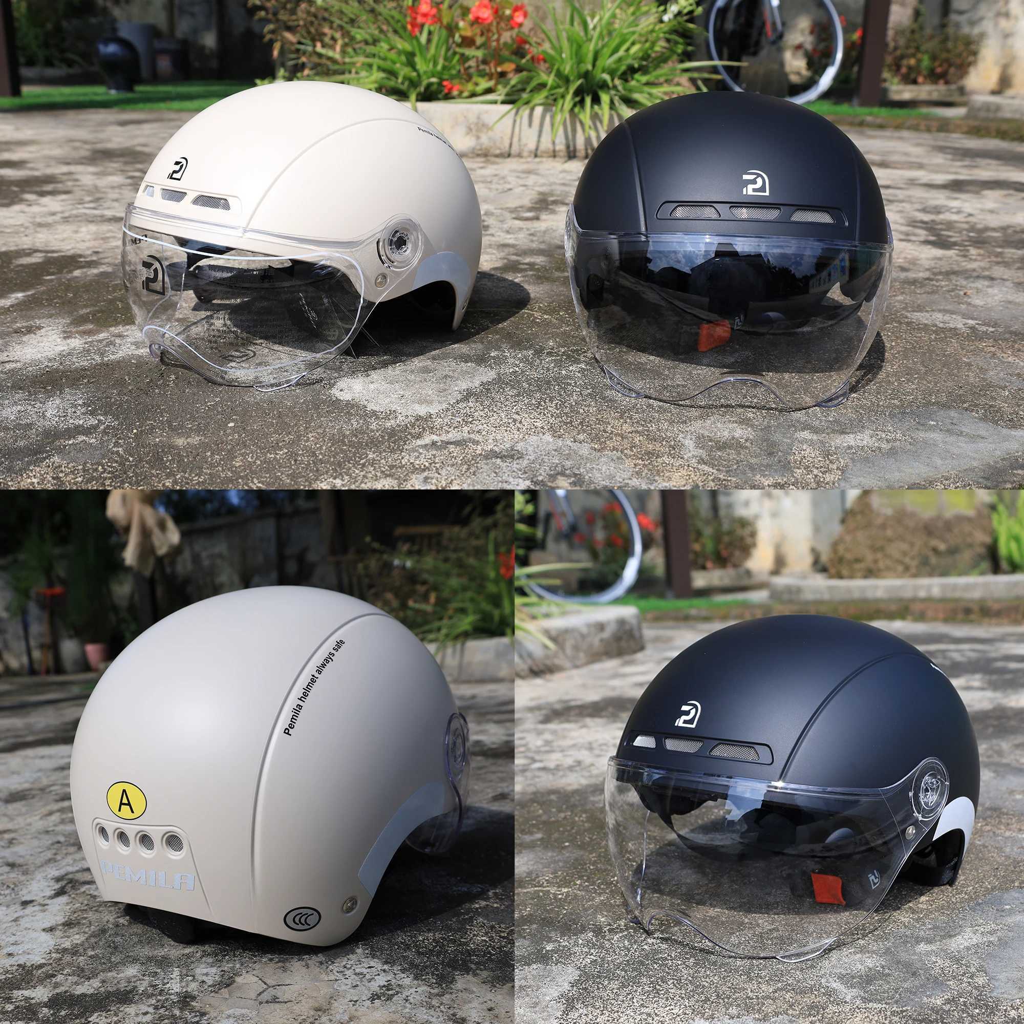 サイクリングヘルメットペミラゴーグル付きサイクリングヘルメットレンズレンズ耳保護自転車ヘルメットMTB反射ステッカーEバイクバイクHelmetl2402