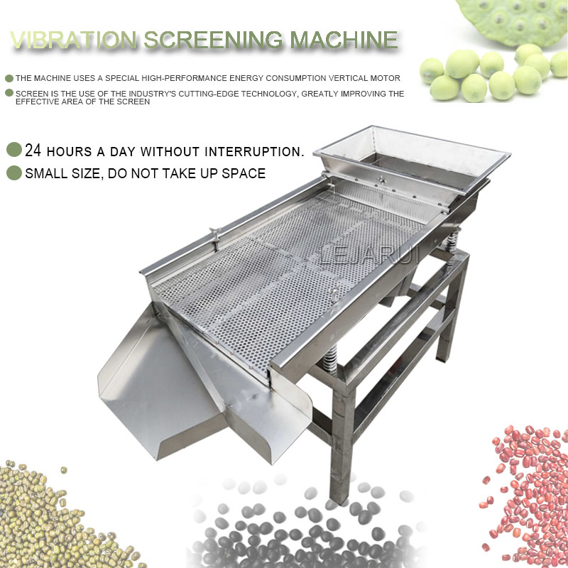 220 V Mesh Lebensmittel Vibrationssieb Maschine Schütteln Deck Screener Verunreinigungen Entferner Große Granulat Material Screening Maker