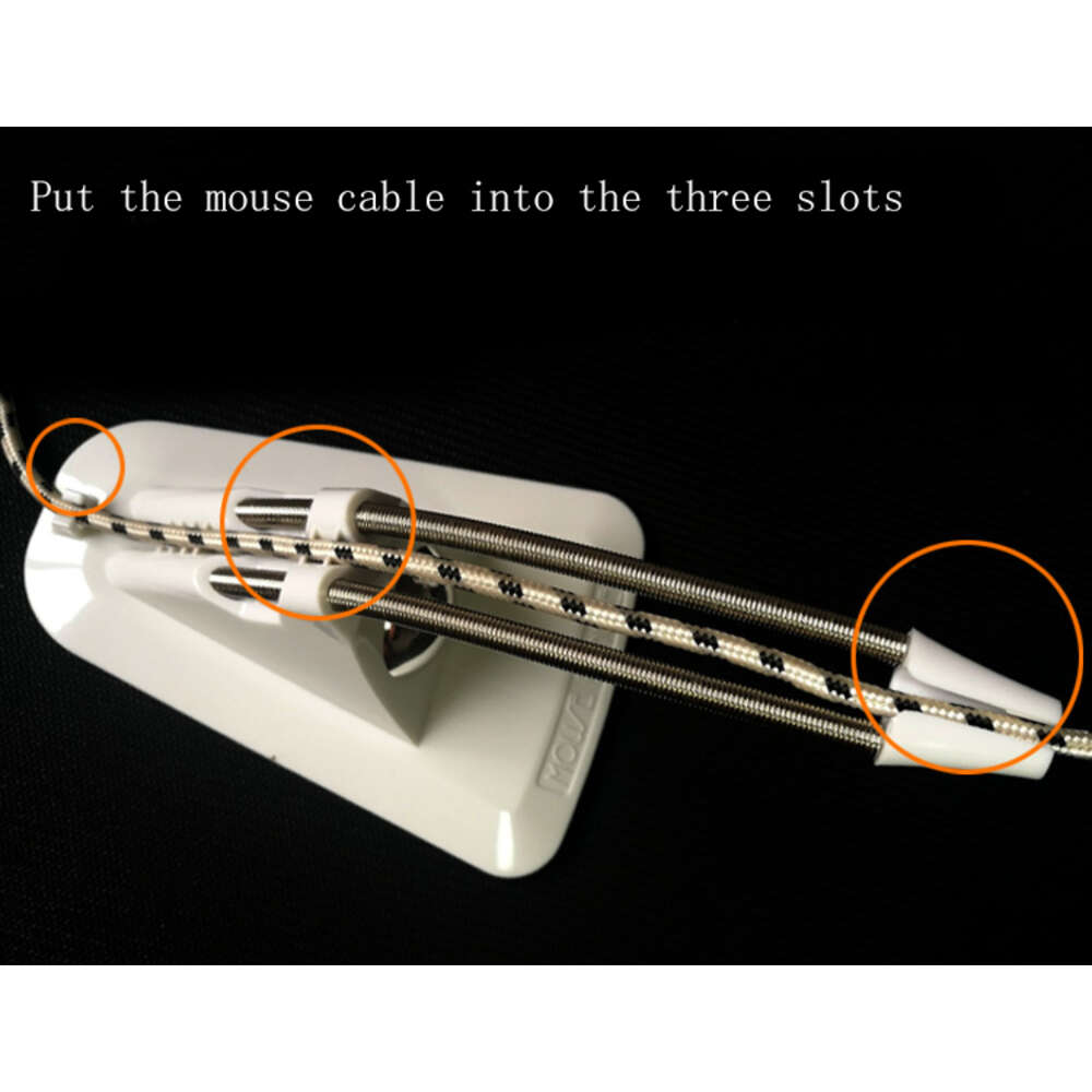 Communications Professional Gamer Cord Clip Wire Cable Holder Line Fixer White Black Bungee for Gaming Mouse