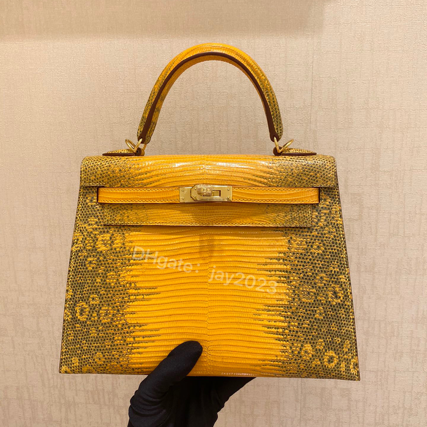 10s Helt handgjorda tygväska Designer Bag Classic Luxury Real Importerad Lizard Skin Gradient Färgstöd Anpassningsanpassning Exquisite Beeswax Thread Hand With Box