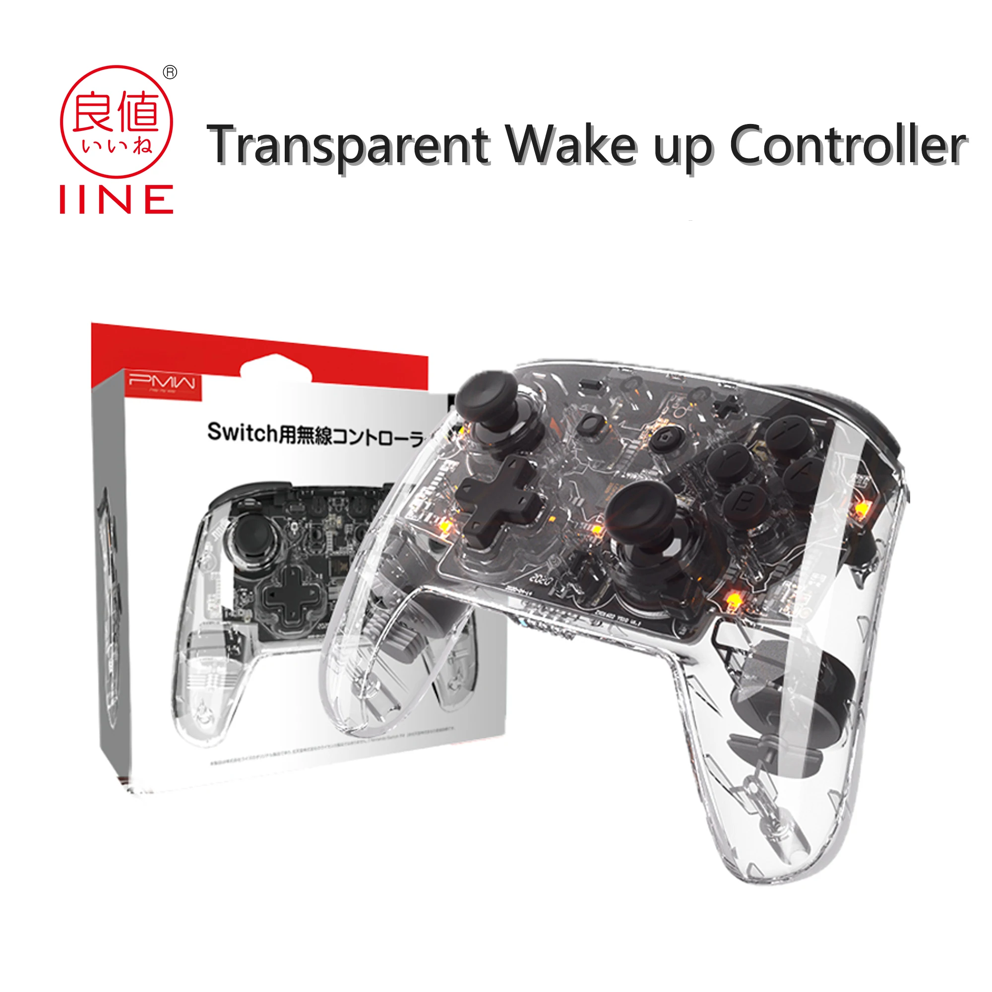 Gamepads 2021 iine Full NFC 2nd 3nd 4nd Cat Cute Wake Up Voice Controller för Nintendo Switch Pro/Lite Transparent Ome Vibration