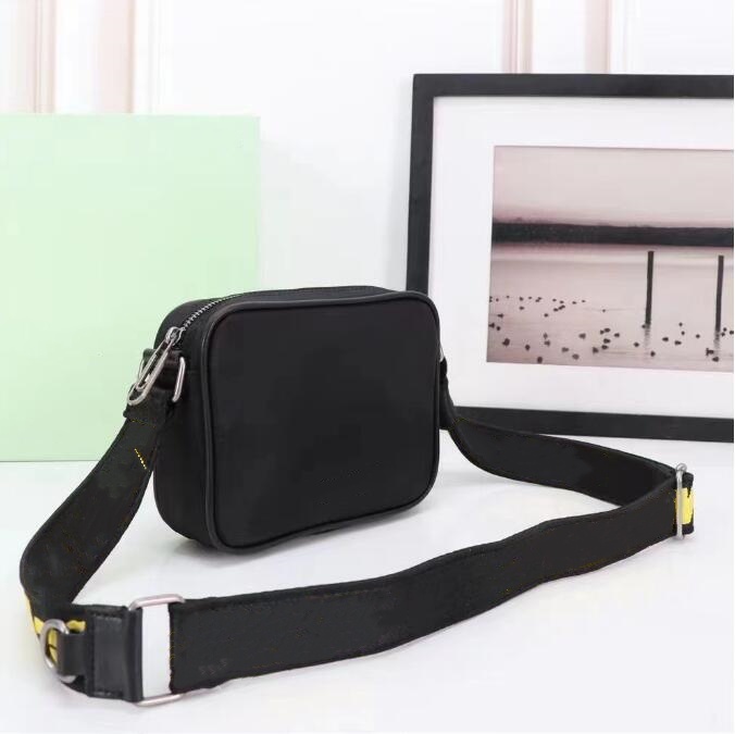 Klassieke Crossbodytas met logoprint Zwart Geel Industriële schoudertas Dames Heren Zijdraagtas Hype Street Fashion Cross Body Messenger Bag