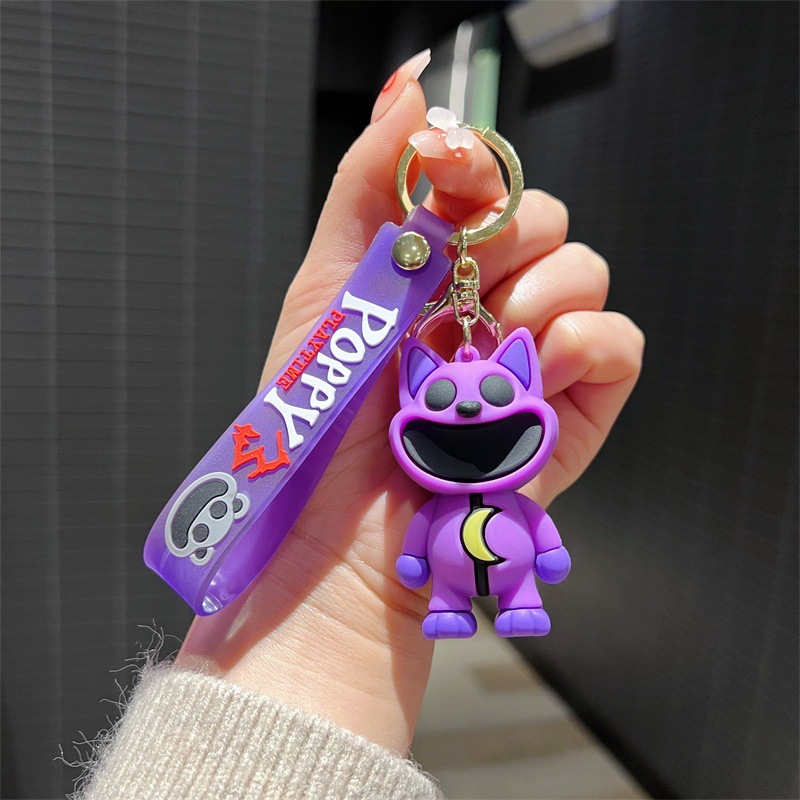 Wholesale Bulk Car Keychain Cute Anime Keychain Charm Scary Smiling Animals Doll Couple Student Personalized Creative Valentine's Day Gift A89 DHL