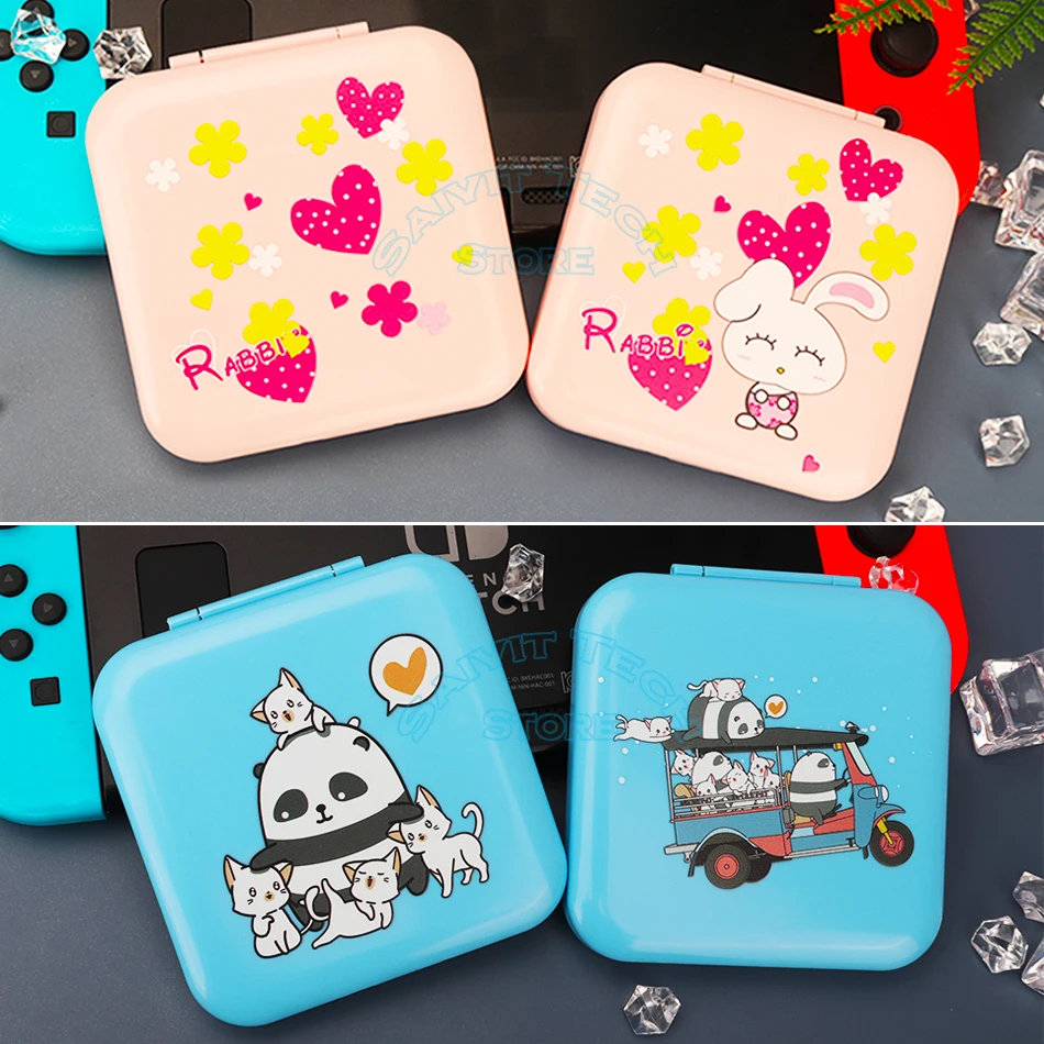 Étui mignon pour cartes de jeu pour nintendo Switch, Animal Crossing New Horizons, cartes SD, coque rose, boîte de rangement pour Nintendo Switch/Lite