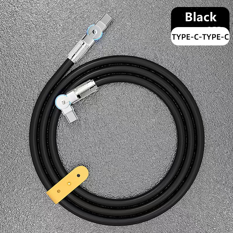 120W 6A SUPER FAST LADDA KABEL 180 ° Rotation PD Typ C Liquid Silicone Cable Snabbladdningsladd USB C till C -laddningskabeln för Samsung S24 S23 Huawei Xiaomi