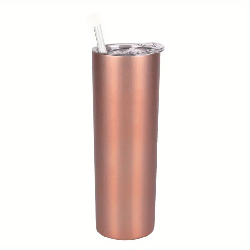 30oz Skinny Tumblers With Straws And Lids Stainless Steel Slim Tumblers Double Wall Vacuum Insulated Water Bottle Travel Coffee Cup Mugs For Hot Cold Drink