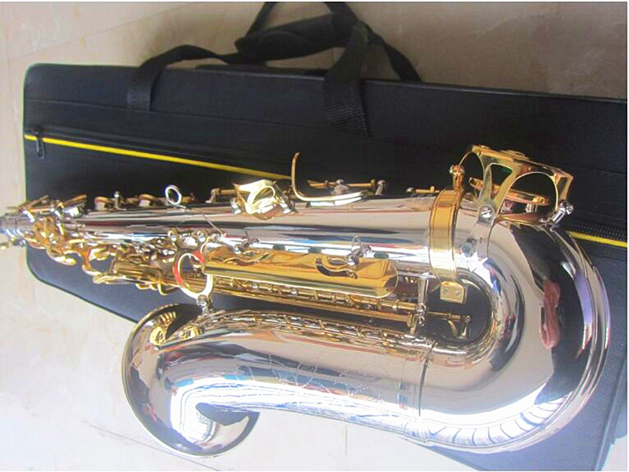 Jupiter Jas-1100SG Alto Saxophone Brass Nickel Silver Plated Body Eb Tune Gold Lacquer Key Professional Music Instrument E-BAT SAX Med Case
