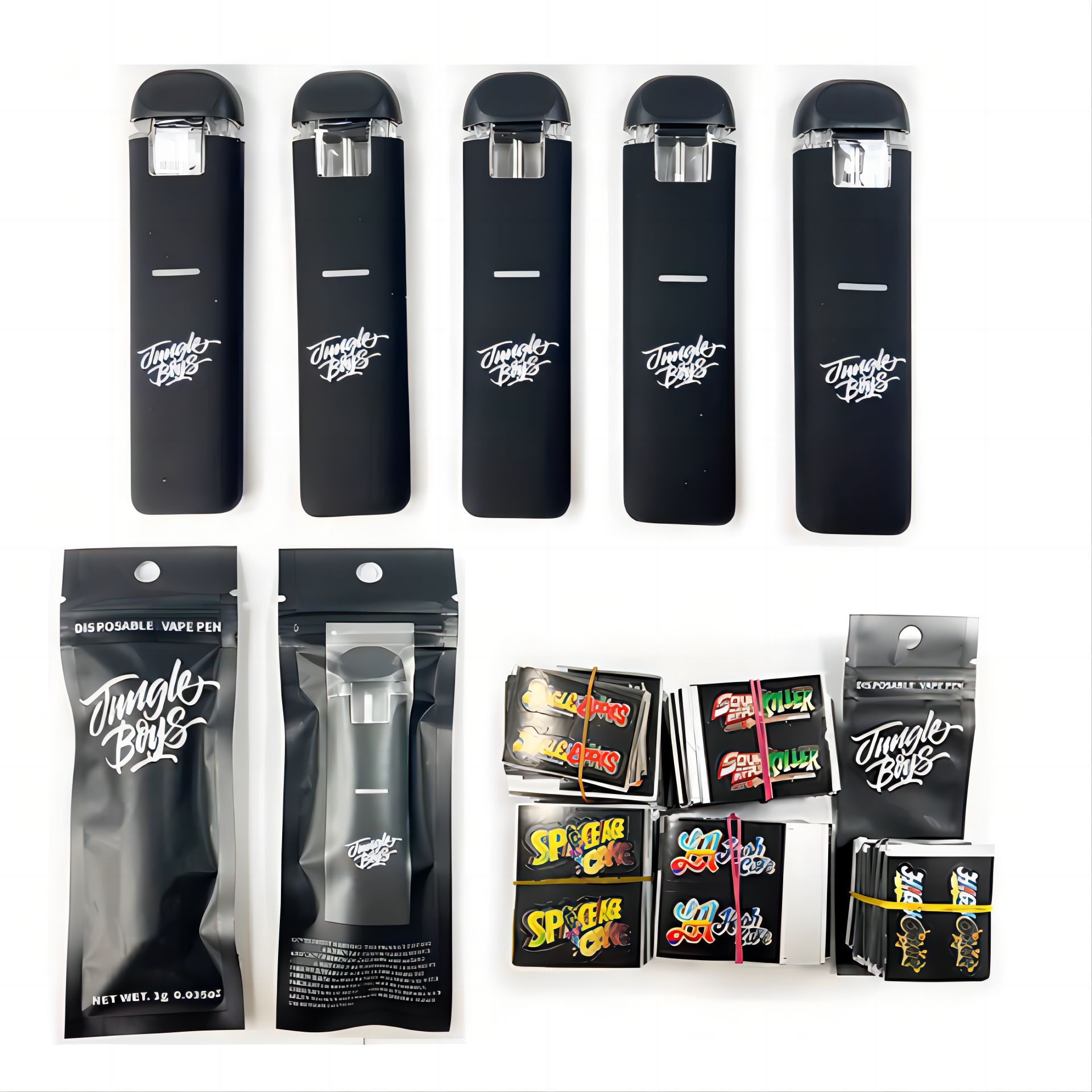 Bestselling Jungle Boy 1,0 ml Desechable Vape Pen Recargable E Cigarrillos 280mAh Batería Vacía Vaporizador Plumas Cartucho Caja Embalaje