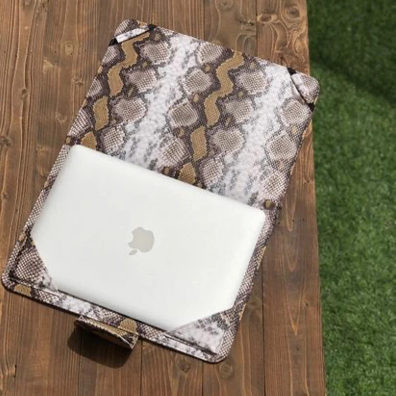 Plecak aliattan nowa laptopa torba notebook okładka okładka na 13 cali MacBook Laptop Holder Snake Estrich Crocodyle Wzór