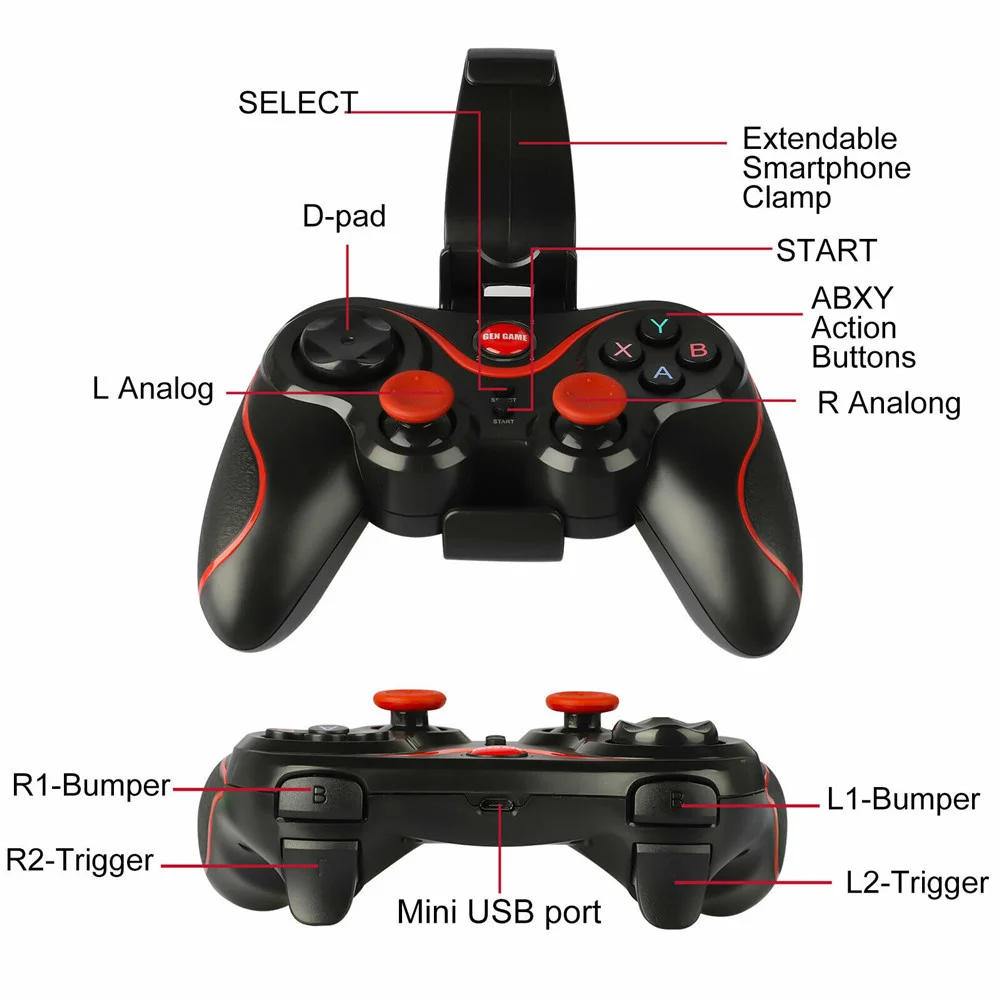 Spelare Wireless Bluetooth Gamepad Direct Connection Wireless Bluetooth Mobil Controller Gamepad för iOS Android Tablet Smart Phone