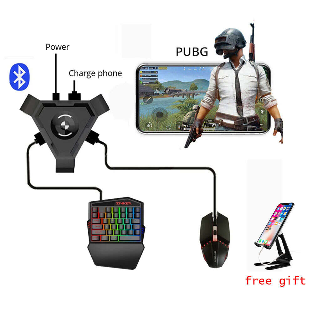 Komunikacja dla gier FPS PubG COD Mobile Gamepad Adapter za pomocą klawiatury myszy grają na uniwersalnym telefonie