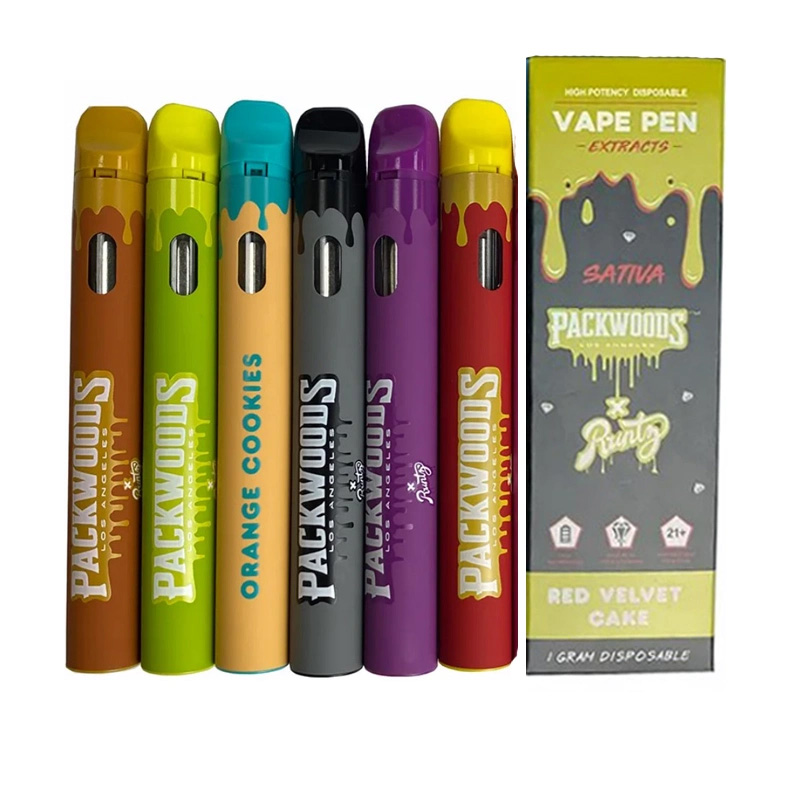 Packwoods X Runtz Live Résine et diamants liquides stylo 10 saveurs 1 ml stylo vape vide rechargeable 1,0 ml pod350Mah batterie rechargeable sans liquide Vapes Pen 10k bouffée