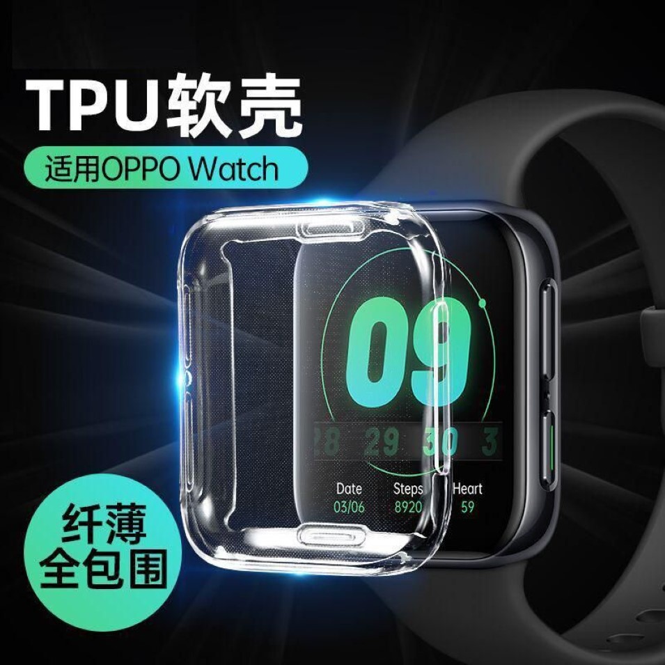 Titta på Bands Est Protective Transparent Soft TPU -fodral för Oppo Back 41mm för Cover 46mm2337