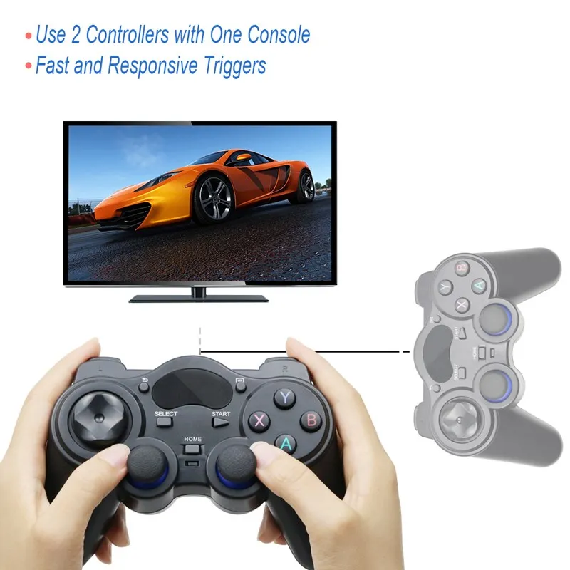 GamePads 2.4G kontroler gamepad Android Wireless Joystick Joystick Joypad z konwerterem OTG na PS3/smartfon na tablet PC Smart TV Box