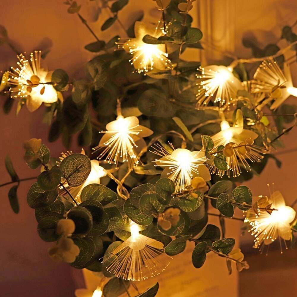 Ny julfestdekoration LED -lampor Simulering Phalaenopsis Orchid Light Batteri Powered Wedding Birthday Home Garden Supplies