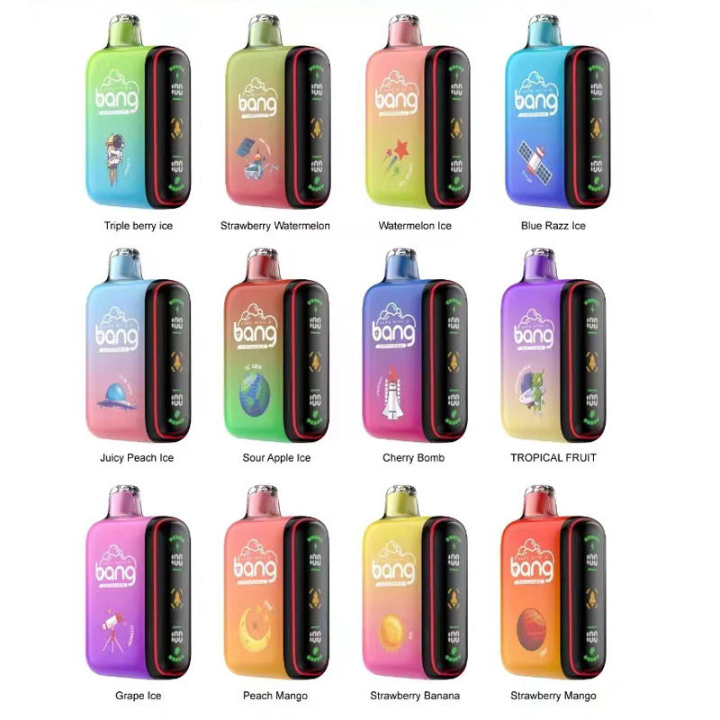 Bang 9000 bis 18000 Puffs Digitaler Einweg-Vape-E-Zigaretten-Puff 18k 9k Dual Mode 28ml vorgefüllte Pod-Mesh-Spule 650 mAh wiederaufladbar mit LED-Anzeigestift