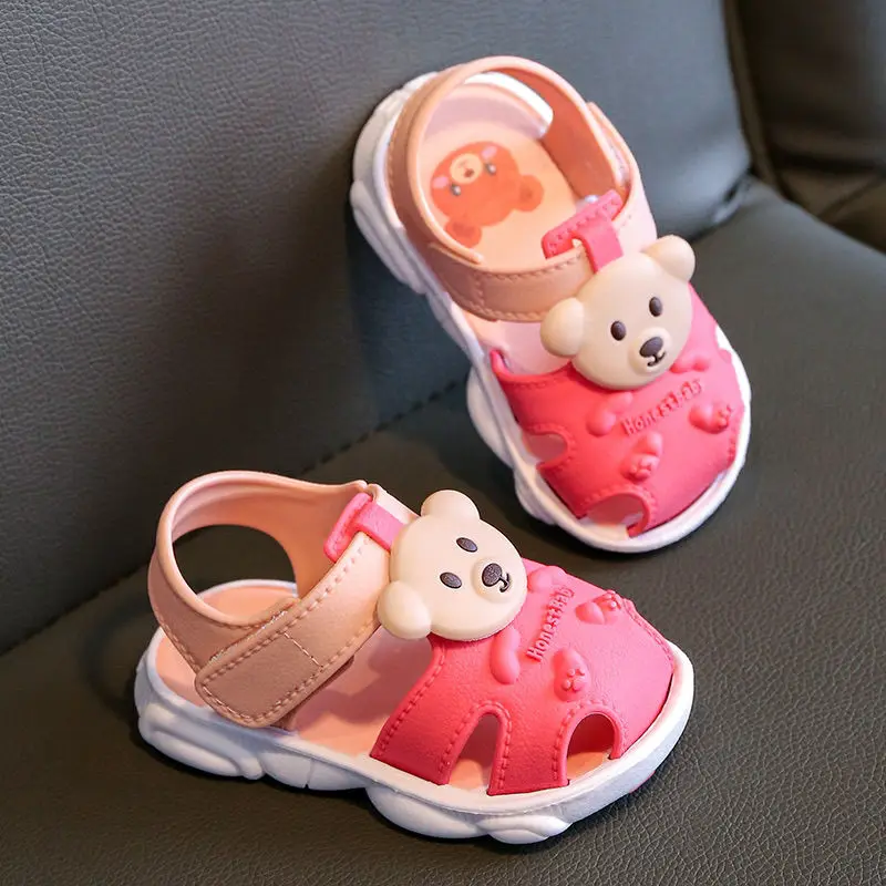 Outdoor Summer Infant Boys Girls Sandals Baby Toddler Shoes Cute Bear Shoes Kid Sandal Children Soft First Walkers