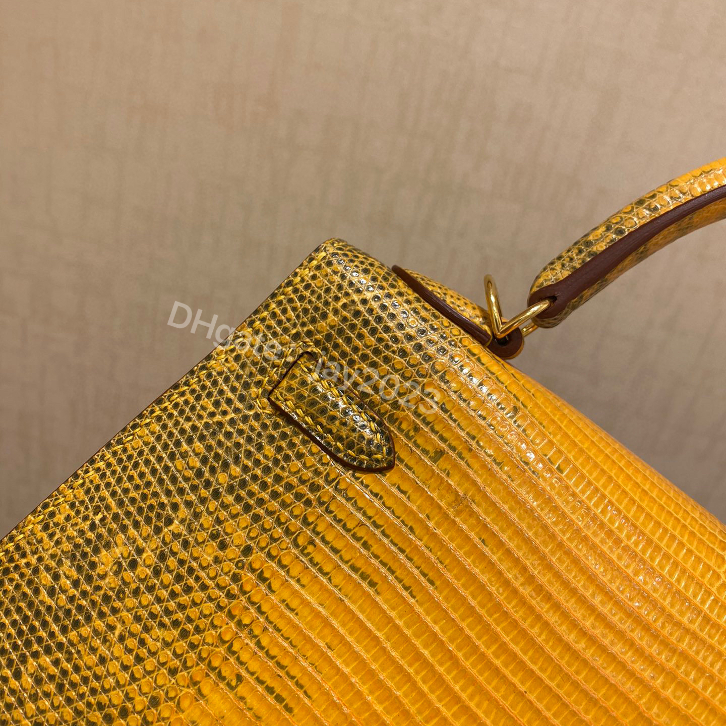 10s Helt handgjorda tygväska Designer Bag Classic Luxury Real Importerad Lizard Skin Gradient Färgstöd Anpassningsanpassning Exquisite Beeswax Thread Hand With Box