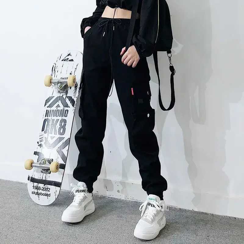 Women's Pants Capris Hip Hop Womens Sweatpants Sports Fashion Cargo Pants Female Korean Harem Pants Black Loose Casual Joggers Plus Size Trousers